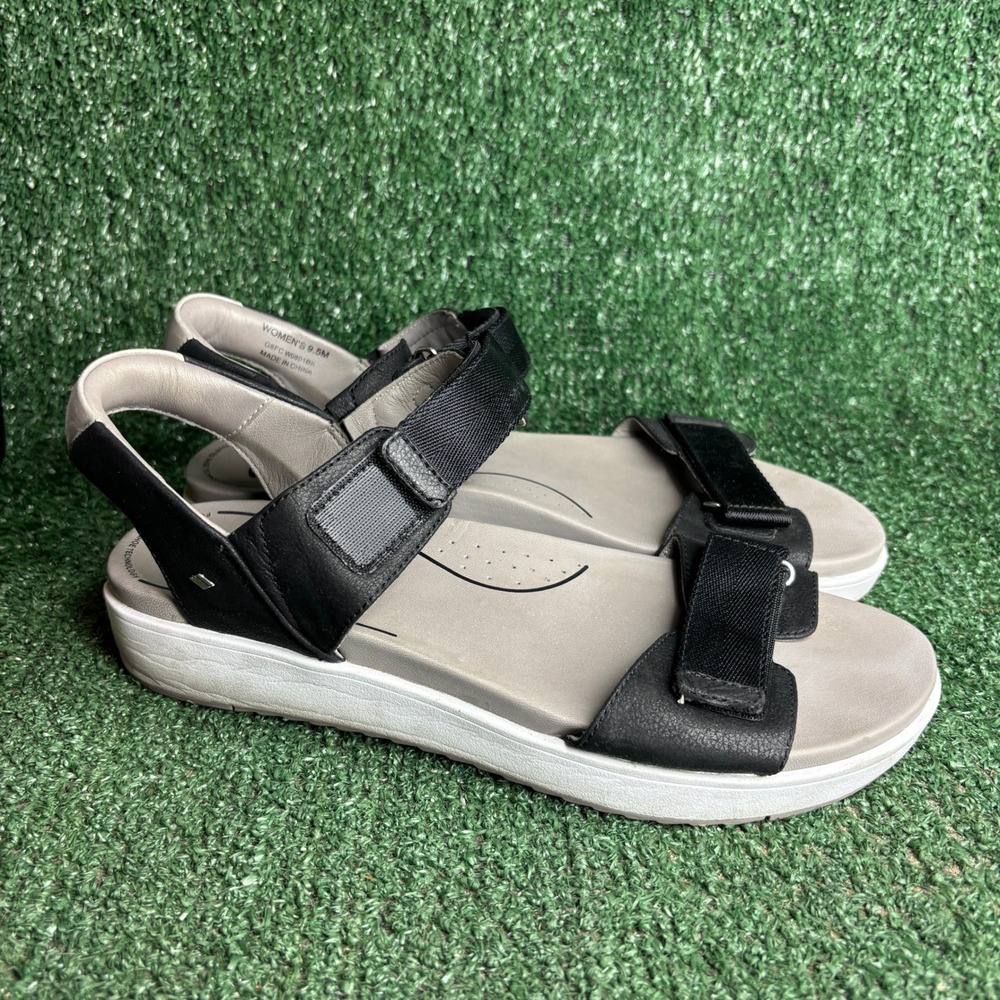 Kizik June Hands-Free Adjustable Strap Comfort Walking Sandal Black Women 9.5 M